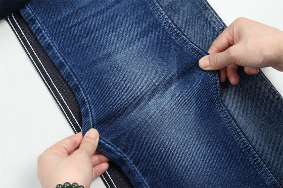 10oz tecido especial de denim com barra de curvatura pesado para homens jeans algodão poliéster spandex denim tecido China fábrica
