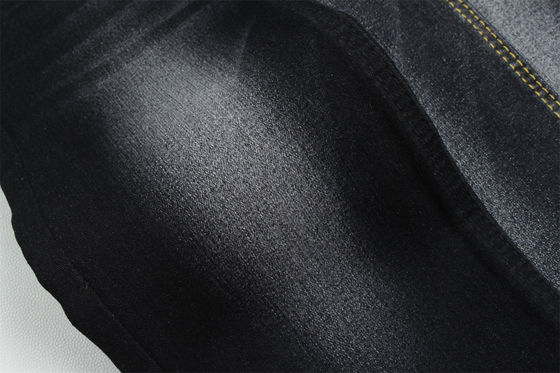 Tecido Full Lycra Satin Negro Negro Alto Estiramento Tecido Denim