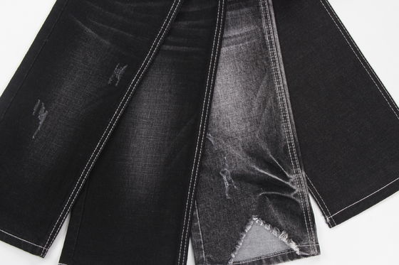 Tecido denim de alta qualidade preto escuro para jeans