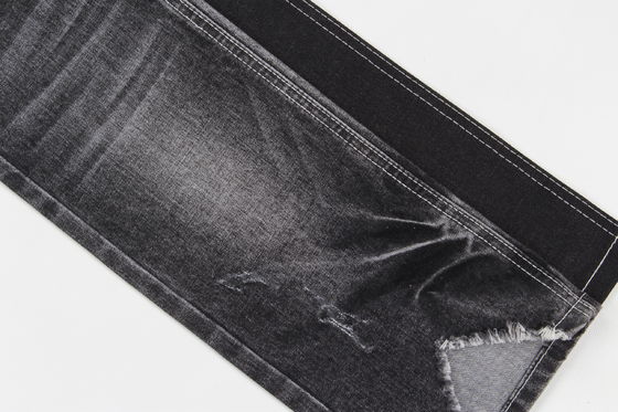 Tecido denim de alta qualidade preto escuro para jeans