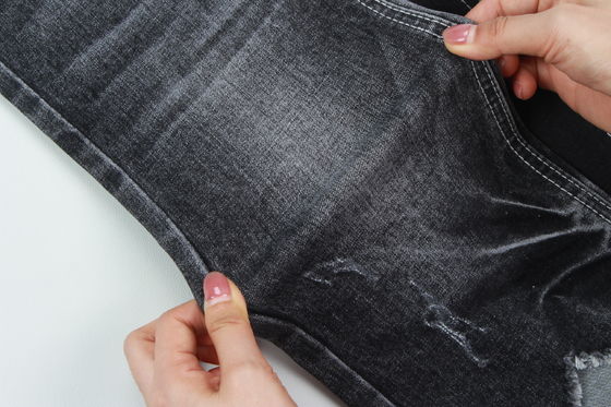 Tecido denim de alta qualidade preto escuro para jeans