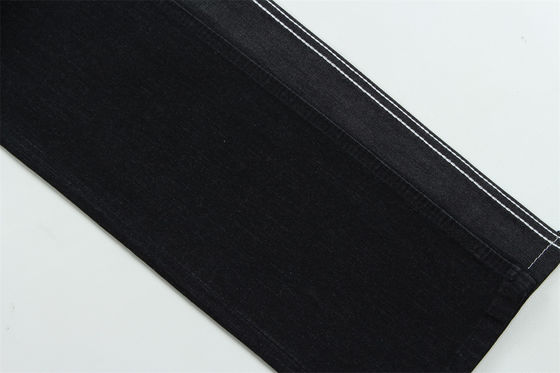 Tecido de denim escuro preto de alta estiragem para crianças e mulheres jeans
