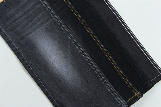 Tecido de denim escuro preto de alta estiragem para crianças e mulheres jeans
