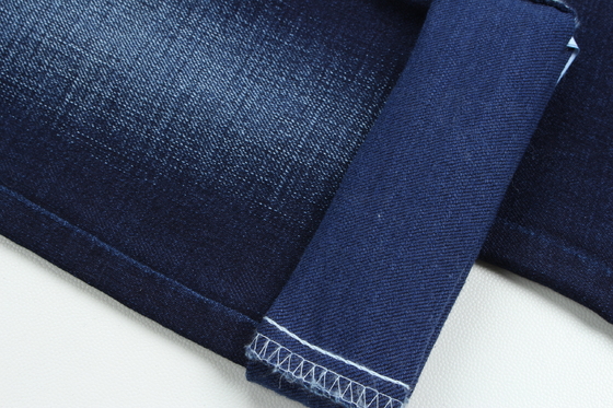11 Oz Tecido de denim de fibra crosshatch 3/1 Tecelagem azul escuro