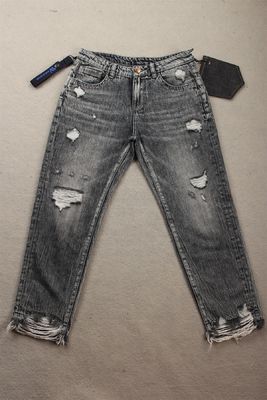 10 oz Dark Black Medium Weight 100% Cotton Denim Fabric Sanforizing for Jeans and Workwear