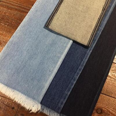 Tecido denim 100% algodão, peso 10oz, sem elasticidade, para homens e mulheres