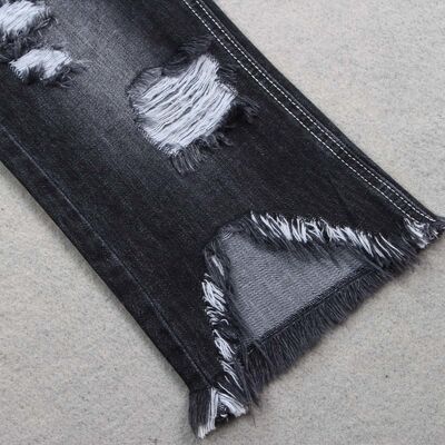 9.8oz Sulfur Black Warp Slub Denim tecido 100% algodão desizing jeans tecido