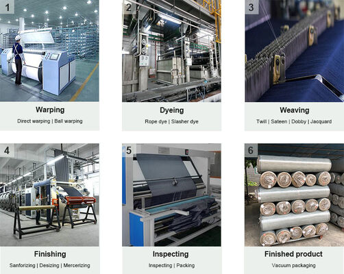 9.8oz Sulfur Black Warp Slub Denim tecido 100% algodão desizing jeans tecido