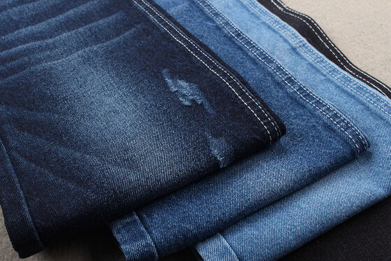 Novas tendências da moda Reciclagem de algodão Tecido denim 12% Reciclagem de algodão e 88% de algodão 11 OZ Eco-friendly