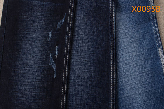 os lados 11oz dois Slub 21,6% a tela da sarja de Nimes do Spandex do algodão de rayon 74% do poliéster 2,4%