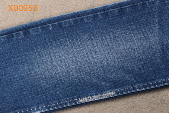 os lados 11oz dois Slub 21,6% a tela da sarja de Nimes do Spandex do algodão de rayon 74% do poliéster 2,4%