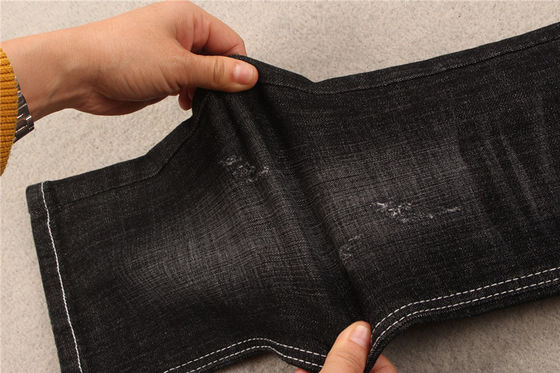 matéria têxtil Stretchable da sarja de Nimes da tela da sarja de Nimes da hachura do algodão do índigo dos homens 9.5oz