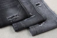 Tela preta da sarja de Nimes do algodão das calças de brim 10Oz 100 da cor para mulheres