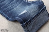 azul de índigo da tela da sarja de Nimes do poliéster do algodão 13.5oz que Sanforizing calças de brim