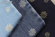Matéria prima impressa flor do estiramento da tela da sarja da sarja de Nimes para a forma das calças de brim das mulheres