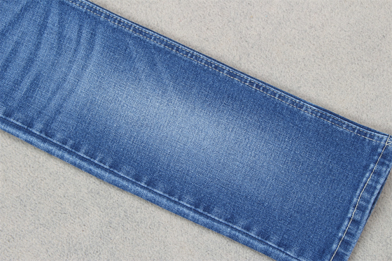 Índigo azul crosshatch denim tecido Slub Full Stretch 10,3 uma vez jeans materiais