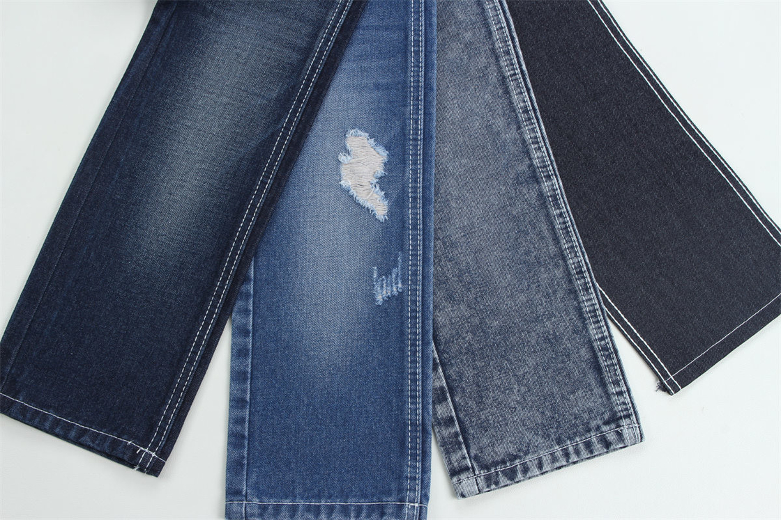 12.1 Oz Faça uma cerca de 3x1 de mão direita com uma textura de superfície rica algodão poliéster spandex jeans têxteis TR tecidos denim