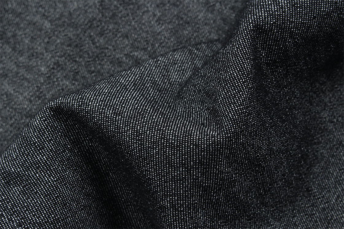 5 onças 100% algodão preto cor rígida jeans denim tecido para camisas