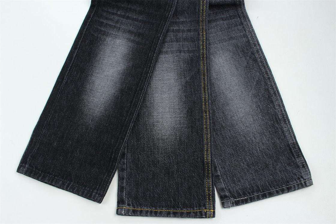 100% de algodão 12 uma vez virgem algodão tecido rígido denim para jeans preto escuro
