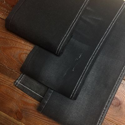 Bom preço Das calças de brim materiais da tela da sarja de Nimes do algodão de Tencle cor preta 9oz on-line