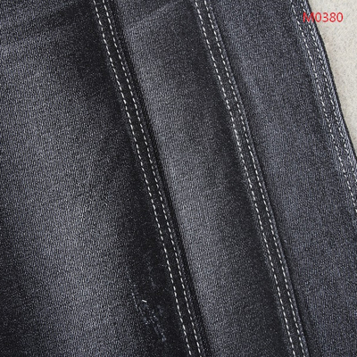 Tela alta da sarja de Nimes do estiramento do Spandex pesado preto do algodão para mulheres Jean Pants