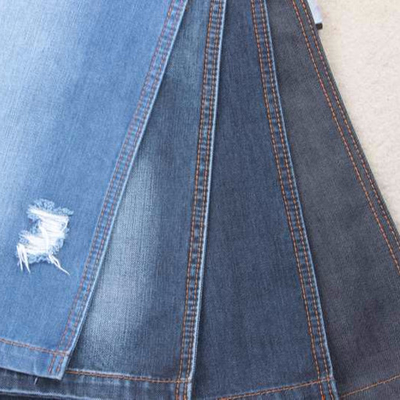 Calças de brim 100% francesas de Terry Knitted Denim Fabric For do algodão do índigo