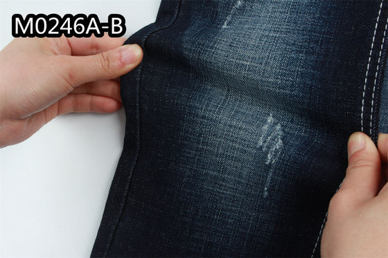 Bom preço a tela da sarja de Nimes do Spandex do algodão 9.1Oz de 150cm para calças de brim veste a tintura do laço do Slub da hachura da roupa do tecido para camisas on-line