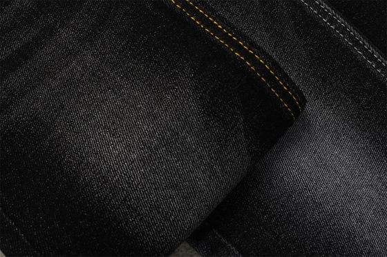 Bom preço Tecido denim de algodão elastano elástico 11,5 oz preto enxofre 170 cm de largura total on-line