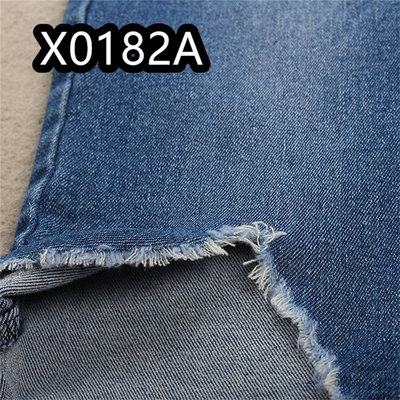 10 Oz TR Algodão Poliéster Elastano Tecido Denim Sombra Azul Escuro