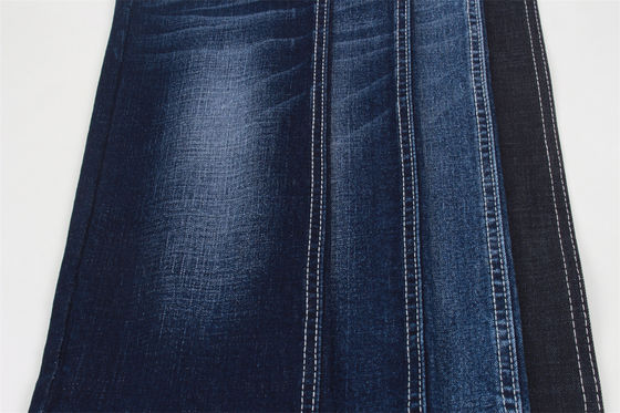 Bom preço Tecido jeans chanfrado 10,5 oz com elasticidade e toque macio cor preta on-line