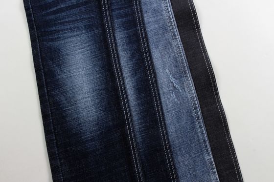Bom preço Peso pesado 12,6 oz azul escuro crosshatch tecido denim para jeans on-line
