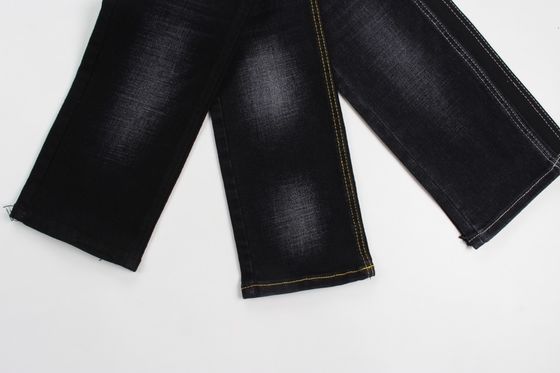 Bom preço 11.4 oz preto e negro traseiro crosshatch slub jeans tecido on-line