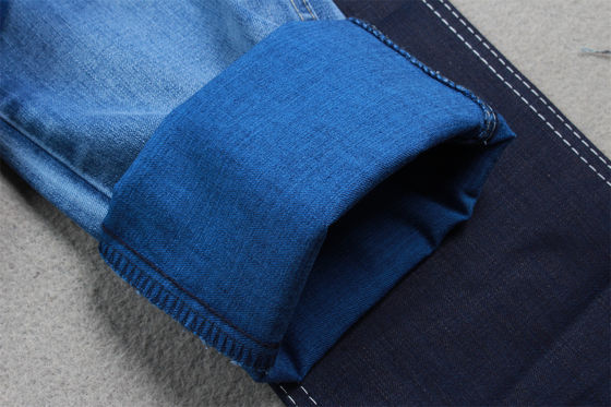 Bom preço 9-10 oz tecido de denim Tencel para mulheres jeans alta alongamento para alta qualidade marca jeans de Guangdong China fábrica on-line