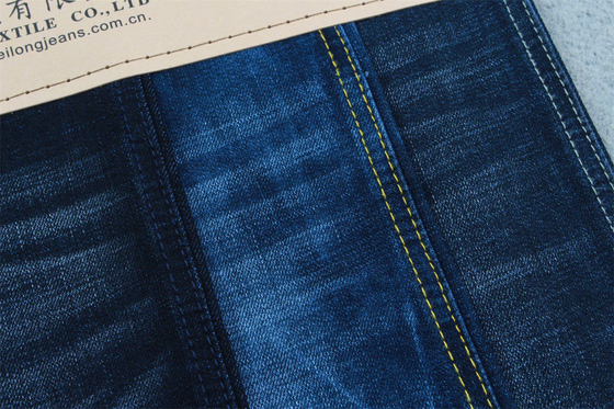 11oz Tecido de denim azul com um buraco cruzado para jeans masculinos, cor azul preta de qualidade