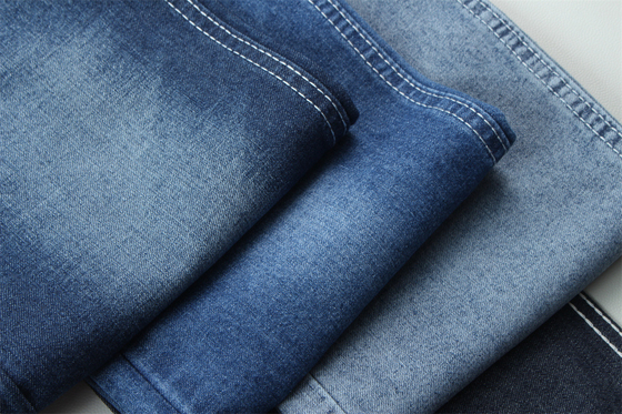 Tendência da moda reciclagem algodão tecido denim 100% reciclagem algodão 7 oz ecológico