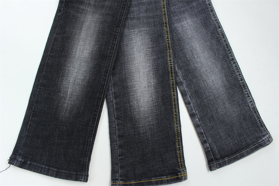 Top Quality Negro escuro crosshatch Slub Stretch Denim Tecido Para Homens Jeans