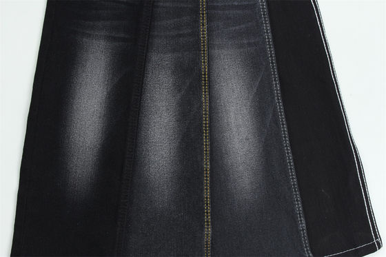 Tecido Full Lycra Satin Negro Negro Alto Estiramento Tecido Denim