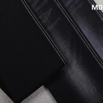 Bom preço Tecido de Jeans de Sarja Elástica de Algodão 10,5 oz Preto Jato on-line