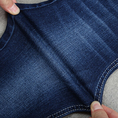 Bom preço 9.4 oz Indigo Blue Jeans Denim Tecido de Algodão Poly Spandex Power Stretch Peso Médio on-line