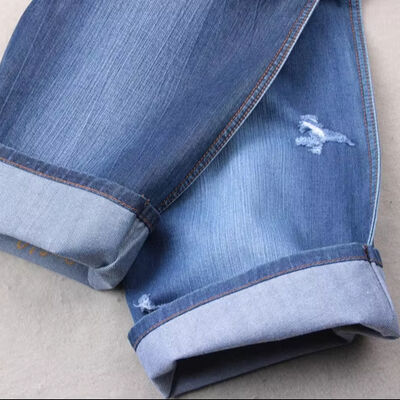 Bom preço Tecido Jeans Estampado Camuflado Azul Índigo 100% Algodão 62/63