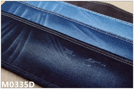 Bom preço reciclagem elástico da sensação da mão de Jean Material For Lady Soft do índigo escuro amigável de 9,5 onças Eco on-line