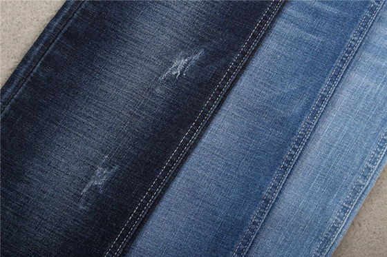Telas altas das calças de brim do Spandex do algodão da hachura da tela da sarja de Nimes de um estiramento de 10,8 onças