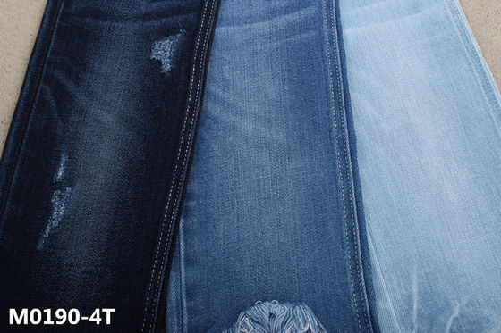 Bom preço tela elástico do material da sarja de Nimes do Slub do Spandex do algodão 4 do elástico 94 de 390gsm Dual Core on-line