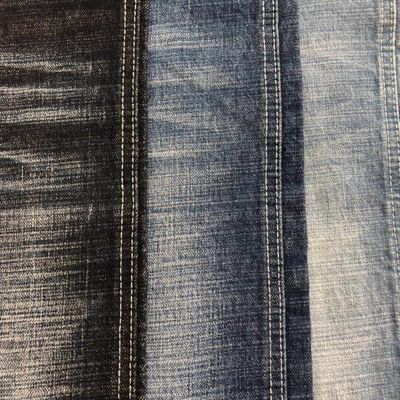 tela da sarja de Nimes da hachura do estiramento do Slub da sarja do Spandex do algodão 1% de 12.6oz 99% para o homem das calças de brim