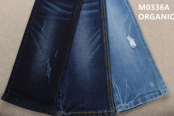 Bom preço tela quebrada da sarja de Nimes da sarja do algodão orgânico amigável de 10.6oz 359gsm Eco on-line