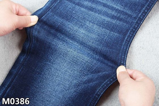 Escuro - tela azul da sarja de Nimes do Spandex do poliéster do algodão 10.2Oz com hachura
